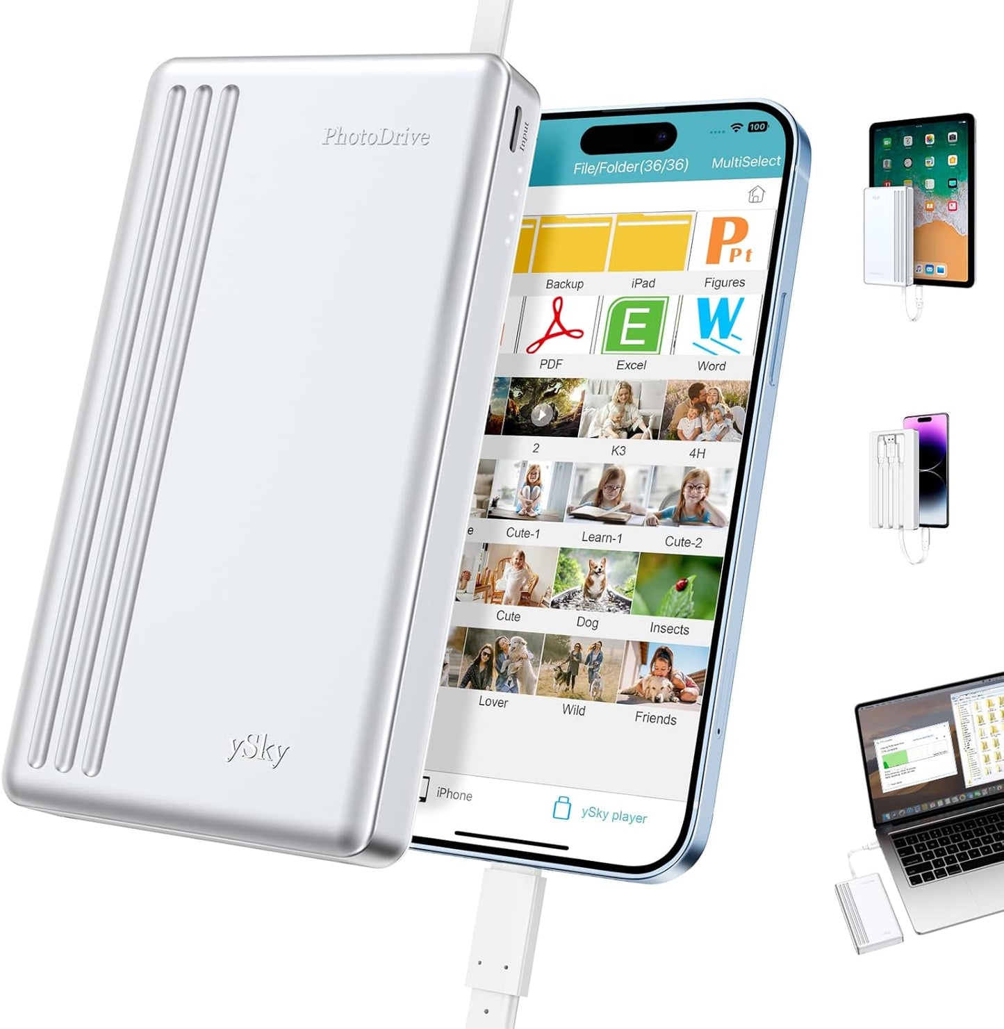 2TB MFi Certified iPhone Backup Drive