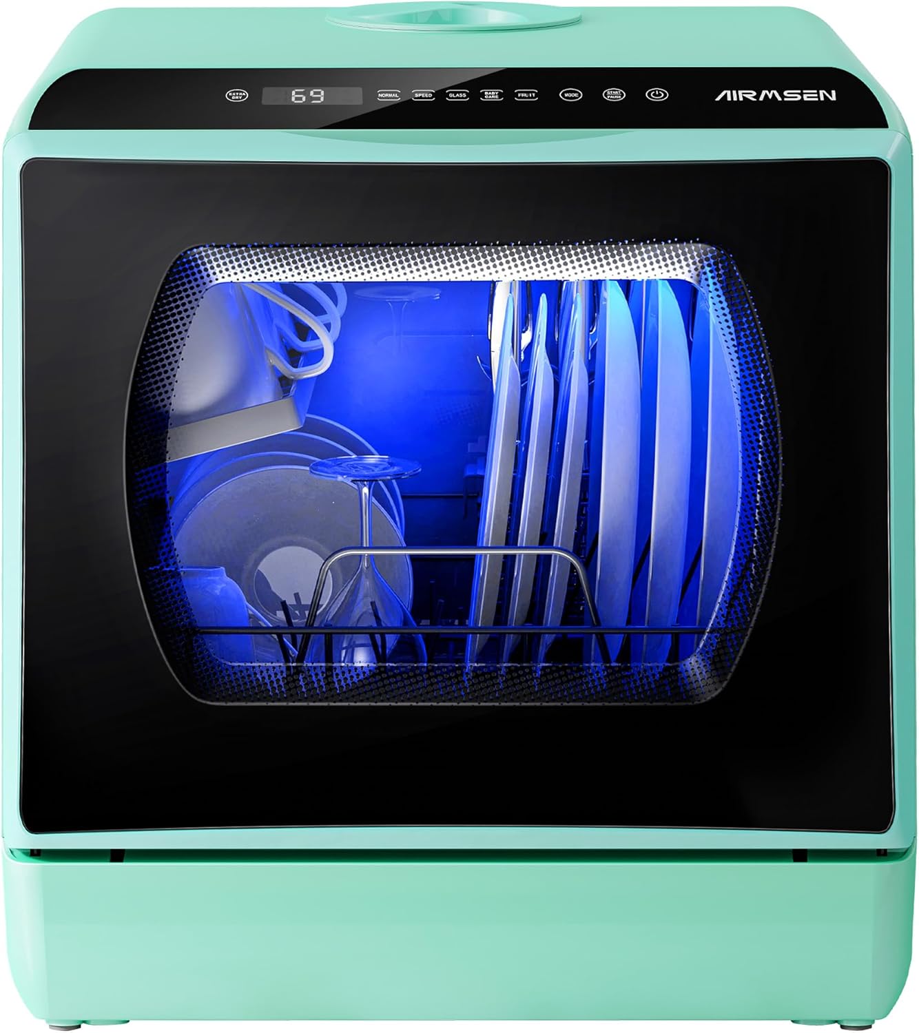 AIRMSEN Portable Countertop Dishwasher for Small Spaces