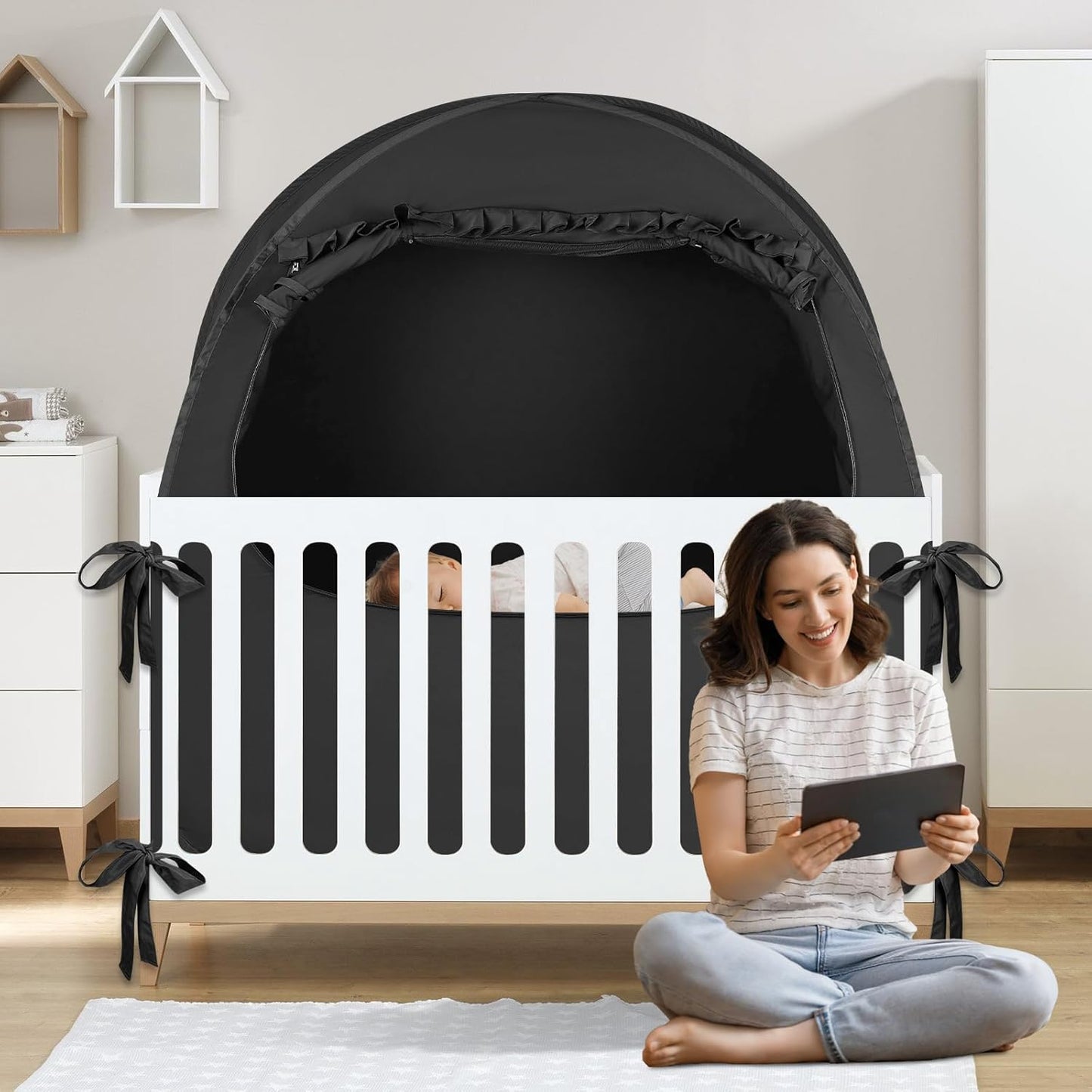 Blackout Tent for Pack N Play & Crib - Softens Light