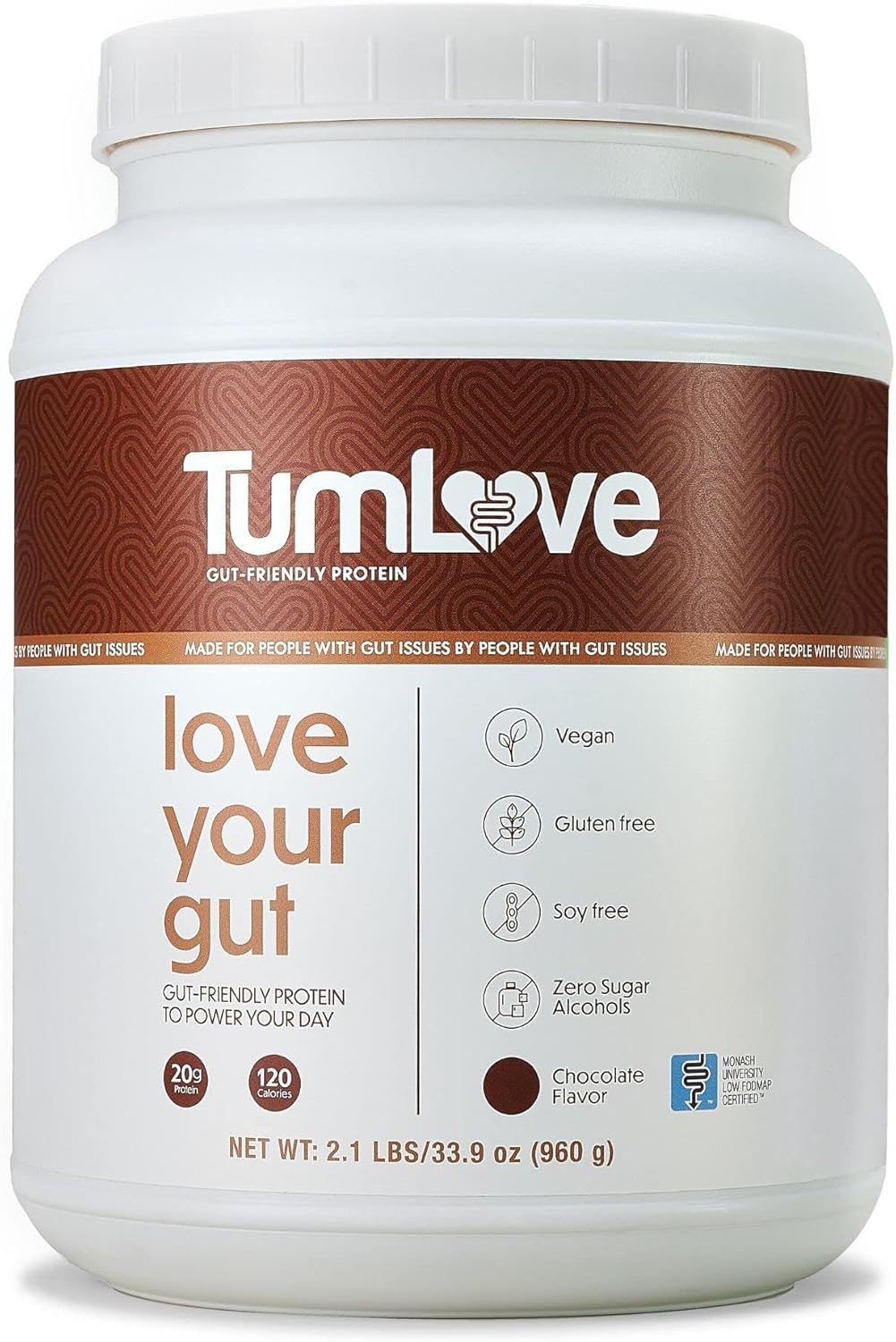 TumLove Vegan Protein Powder for Sensitive Stomachs - Chocolate