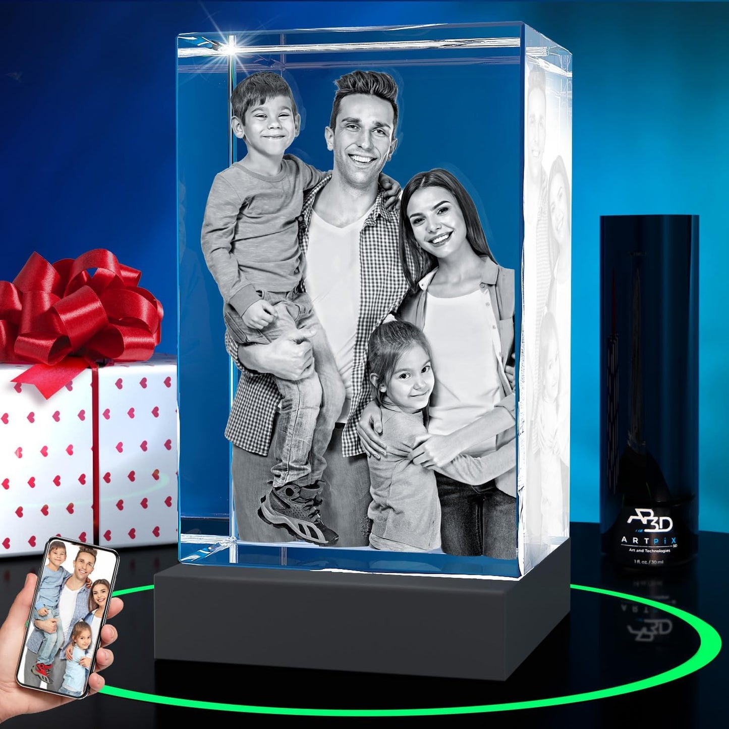 ArtPix 3D Premium Crystal Photo for Unique Personalized Gifts
