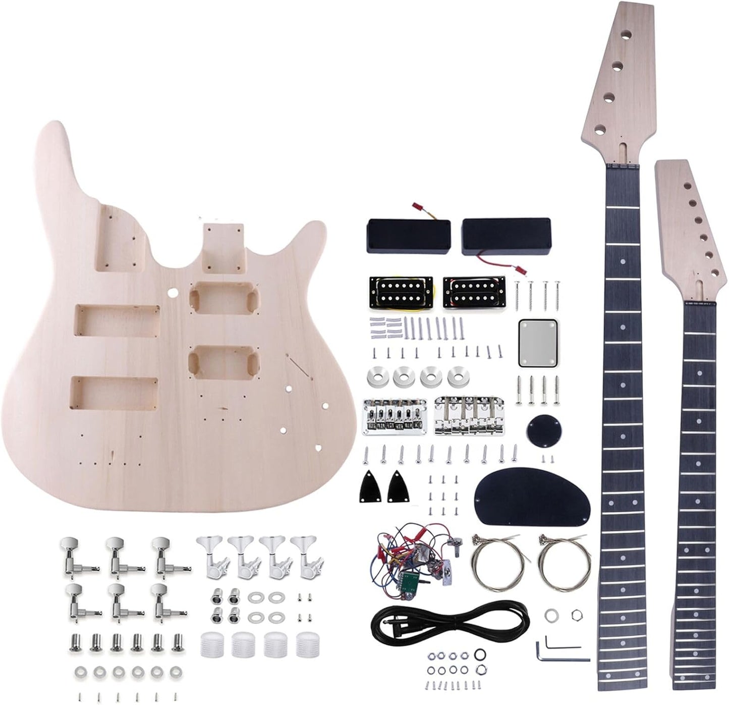 DIY Electric Guitar and Bass Double Neck Kit for Musicians