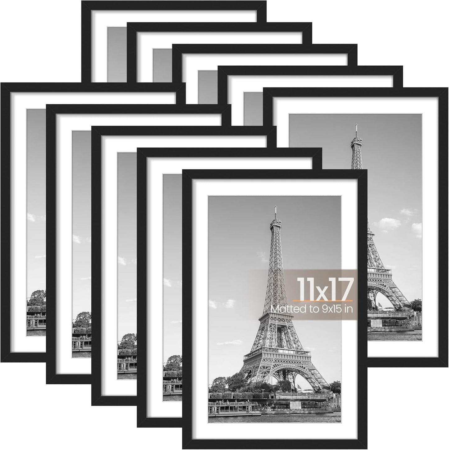 Upsimples 11x17 Picture Frame Set of 10 for Stunning Displays
