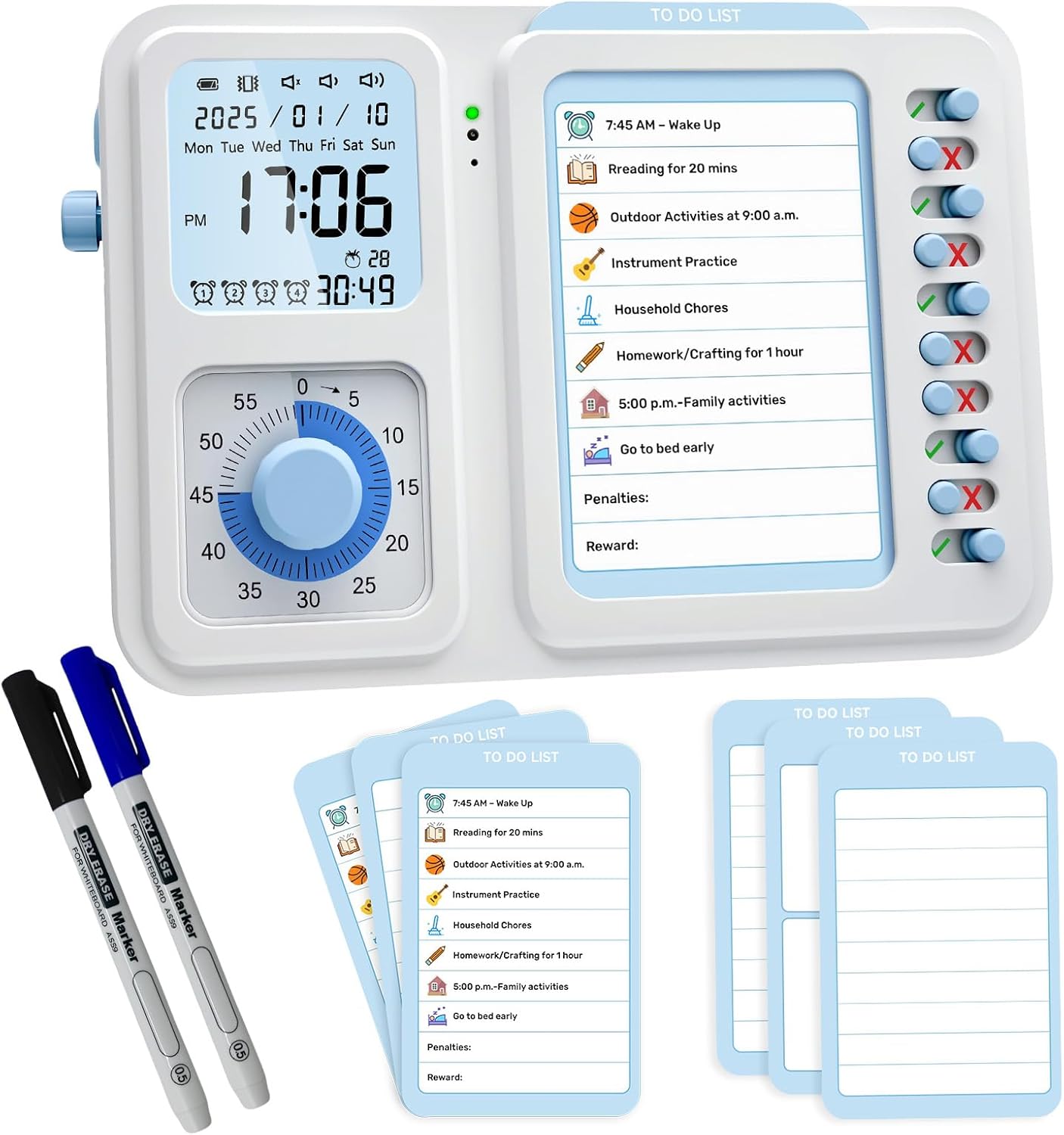 Visual Timer for Kids with Planning Board for Focused Learning