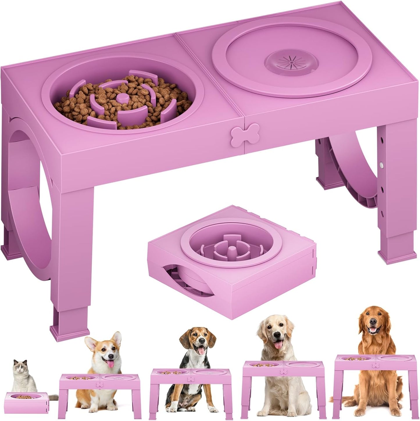 XIAZ Elevated Dog Bowls for Healthy Eating and Digestion