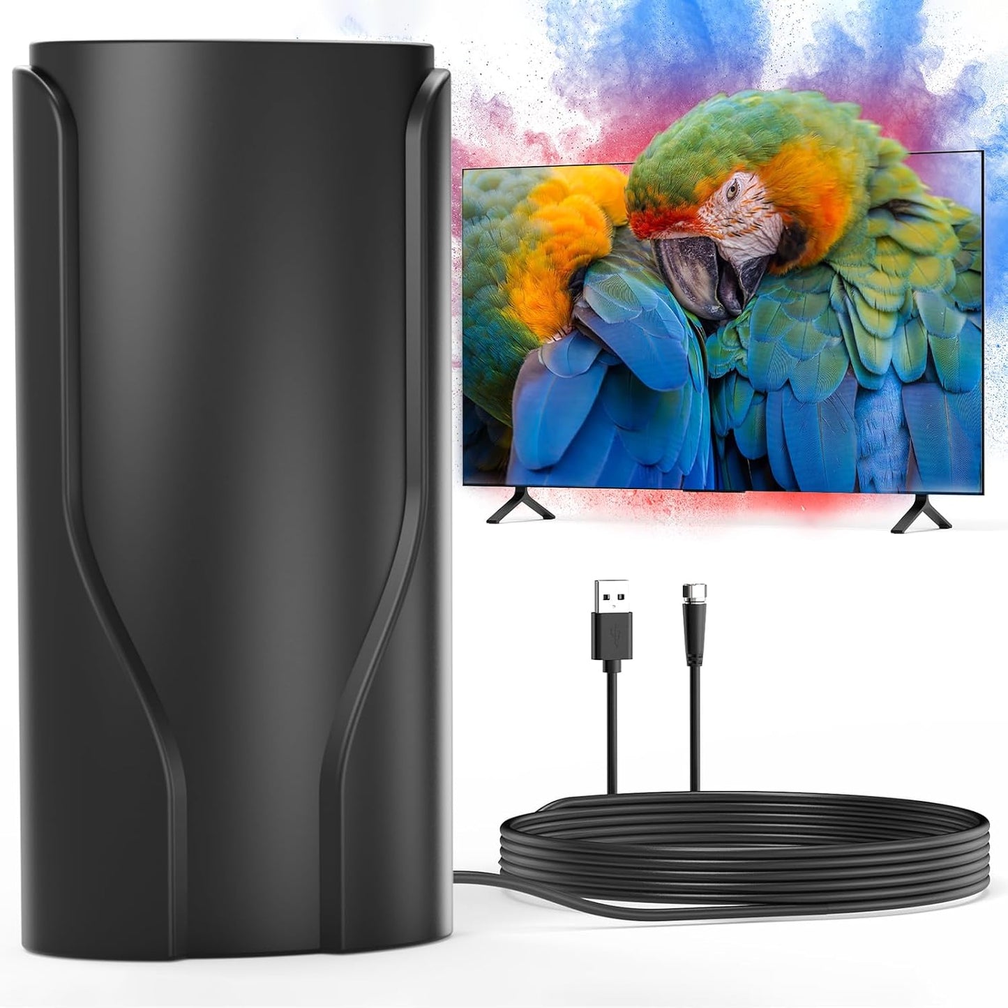 Indoor TV Antenna for Smart TV - 4K 1080p Channels Access