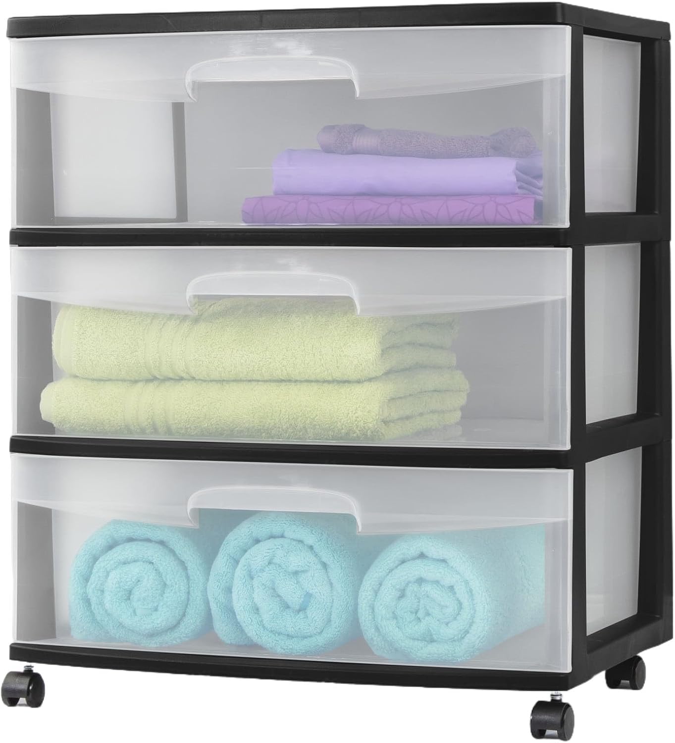 3 Drawer Wide Cart for Efficient Storage in Any Room