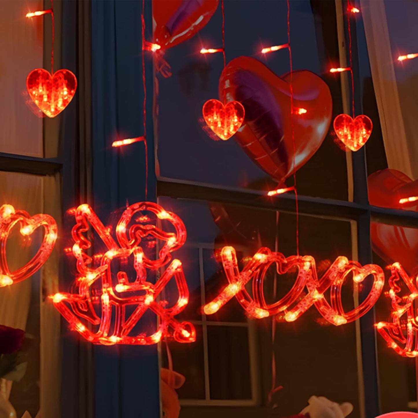 LOLStar Valentines Day Heart Lights: 8+ Modes