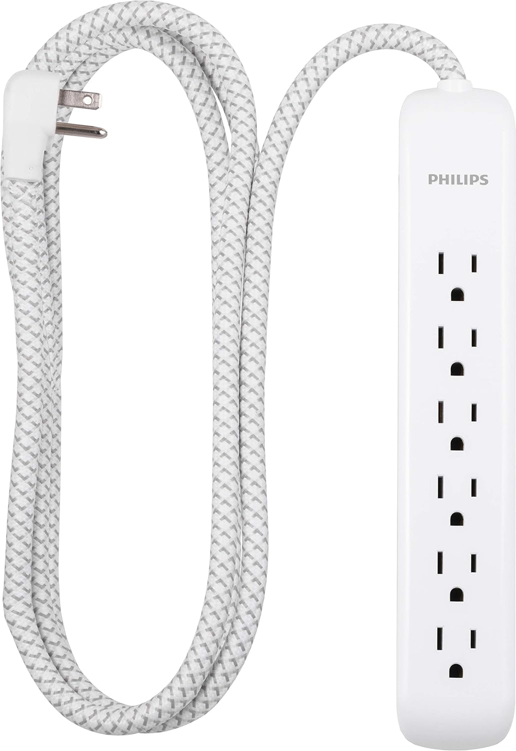 Philips 6 Outlet Surge Protector - Stylish & Reliable