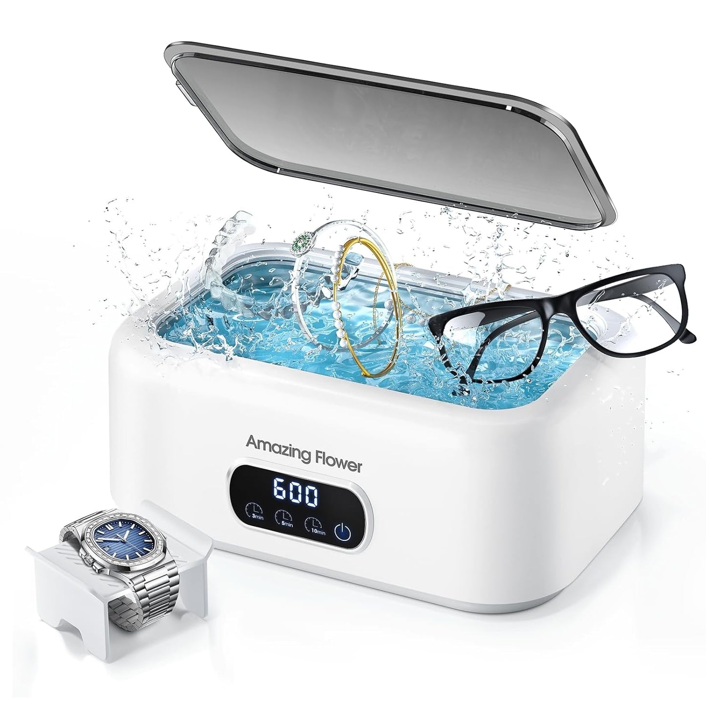 Ultrasonic Jewelry Cleaner for Deep Cleaning Eyeglasses and Rings