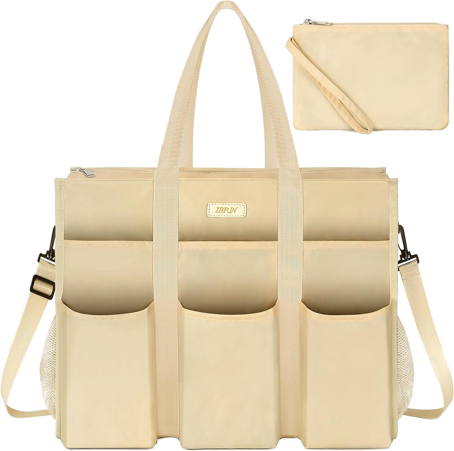 IBFUN Utility Tote Bag with Multiple Pockets for Teachers