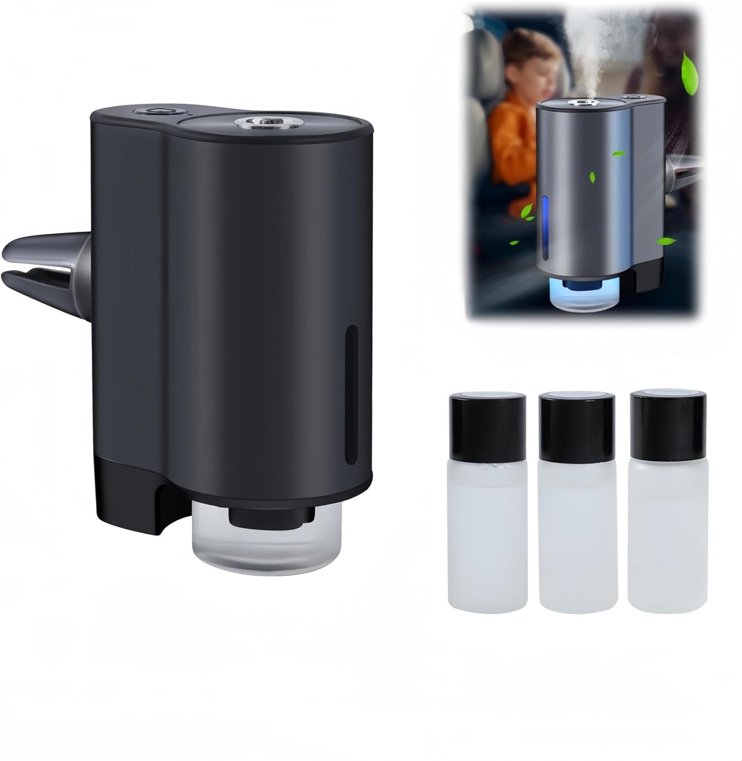 Adjustable LED Car Air Freshener - Long Lasting Scent
