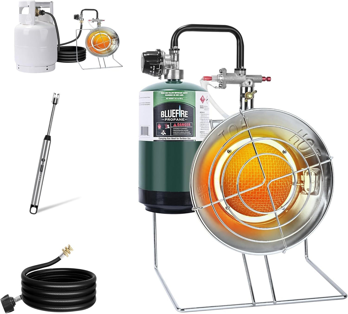 Hotdevil 15K BTU Multi-Use Propane Heater/Cooker: Portable, Safe & Versatile!