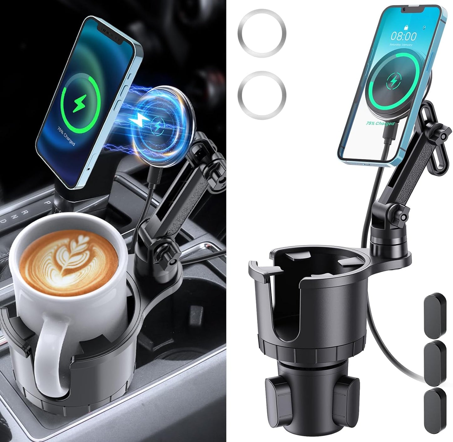 Sinvanho 15W Fast Charge Magnetic Cup Holder