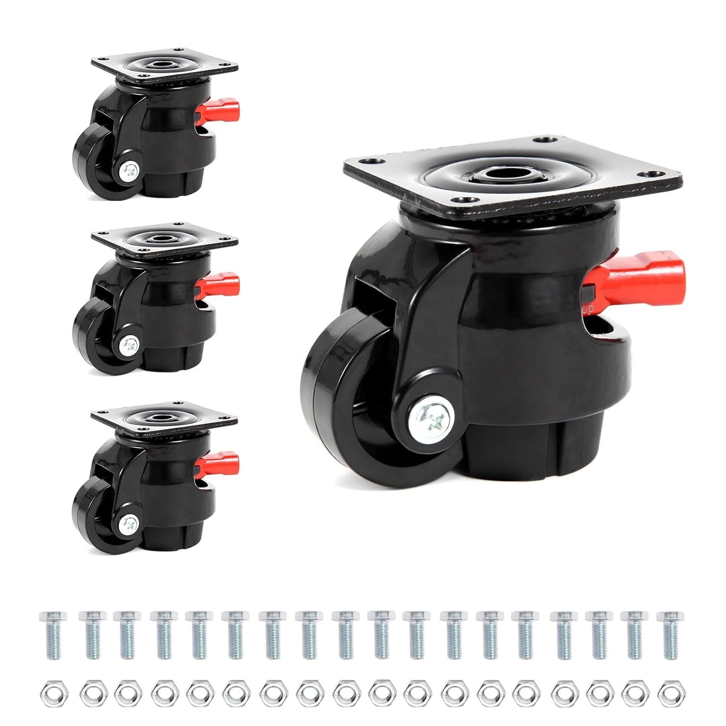 Nefish Heavy Duty Leveling Machine Casters for 2200 LBS Loads