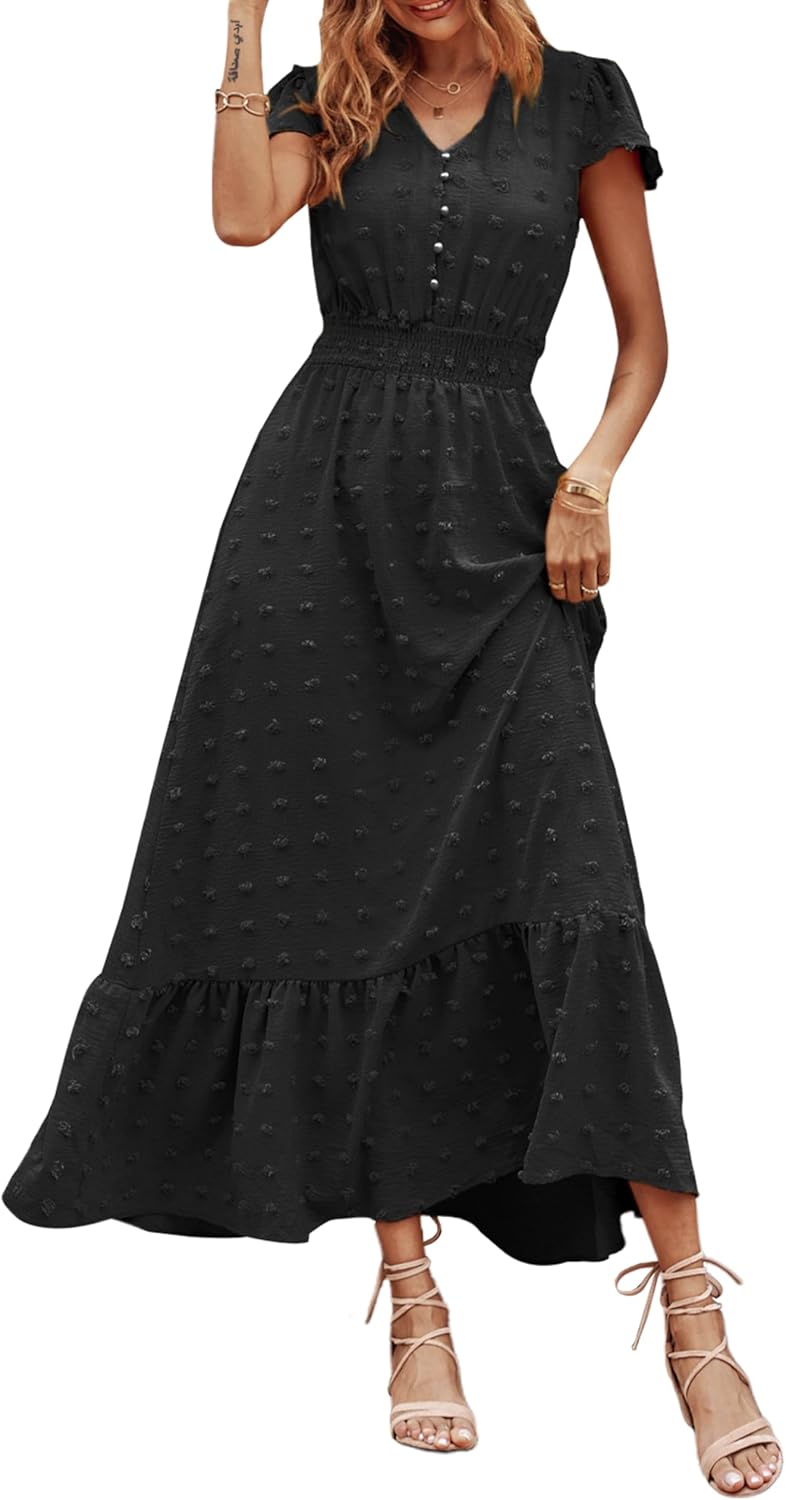 PRETTYGARDEN Womens Dresses 2025 Summer Maxi Dress Boho Chic