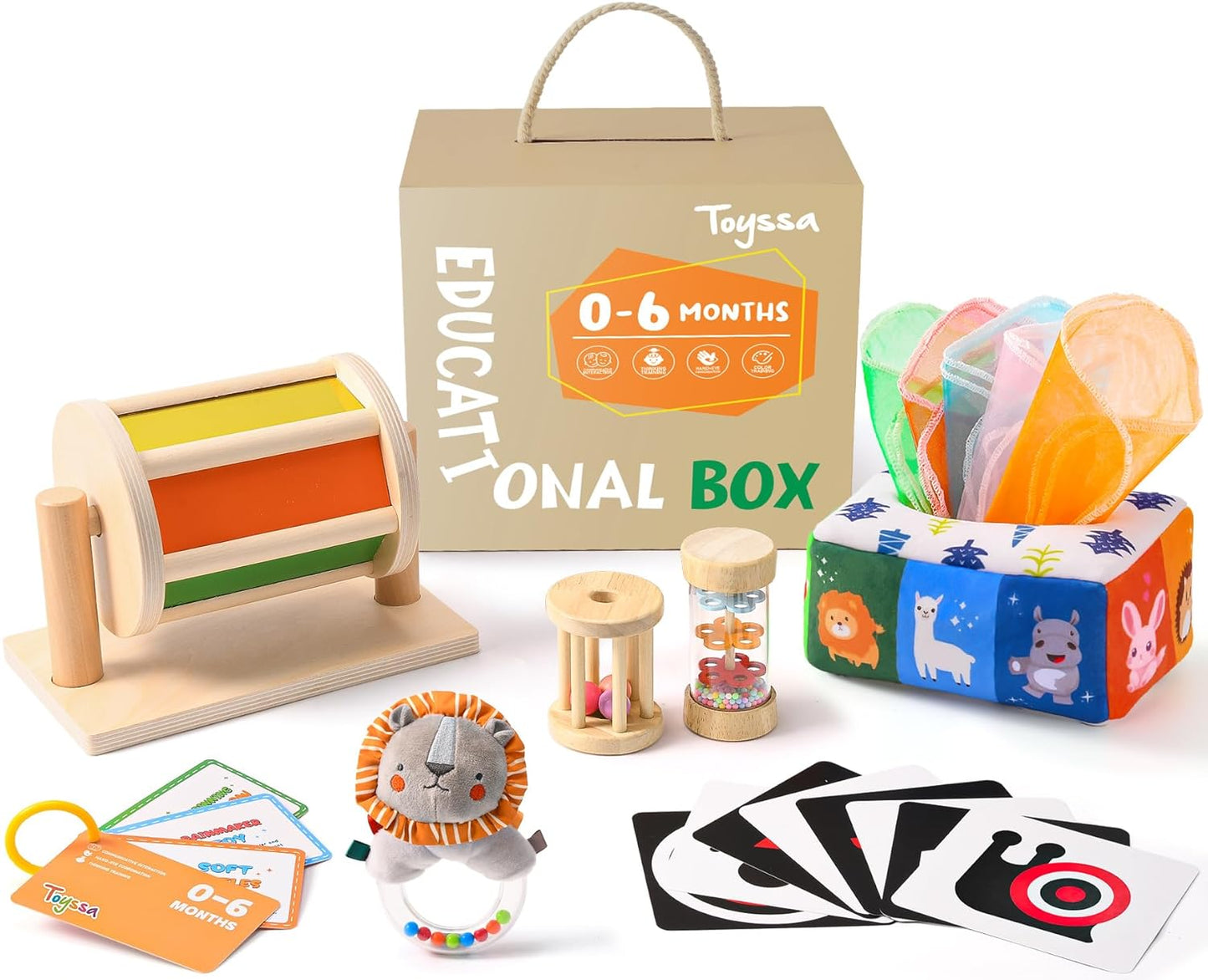 Montessori Infant Sensory Playset - 6-in-1 Educational Toys