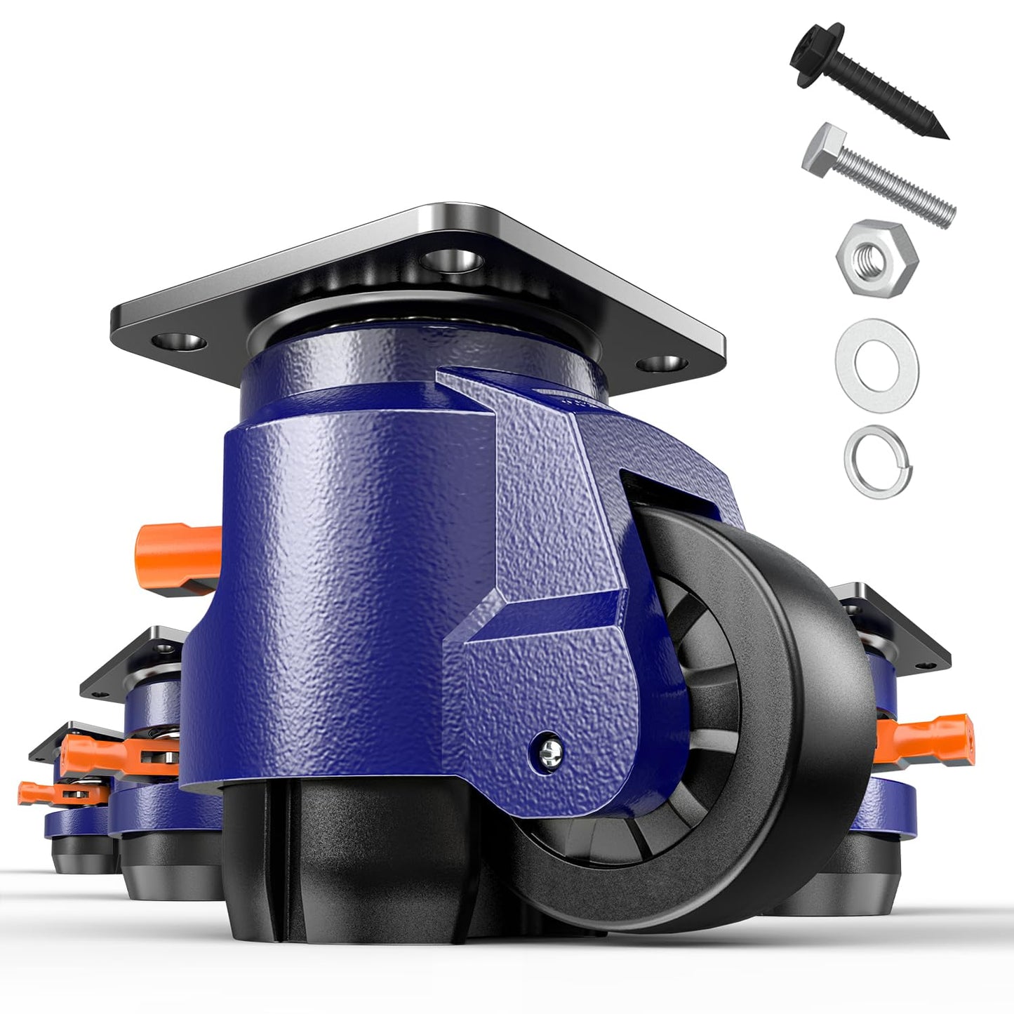 Leveling Casters with Ratchet Handle Design for Heavy Duty Use