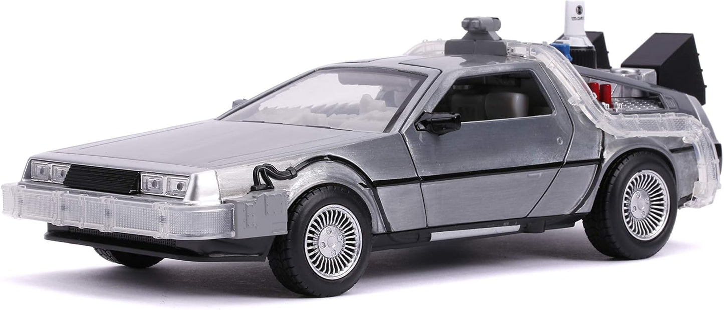 Jada 1:24 Diecast Back to The Future 2 Time Machine - Light Up Your Collection!