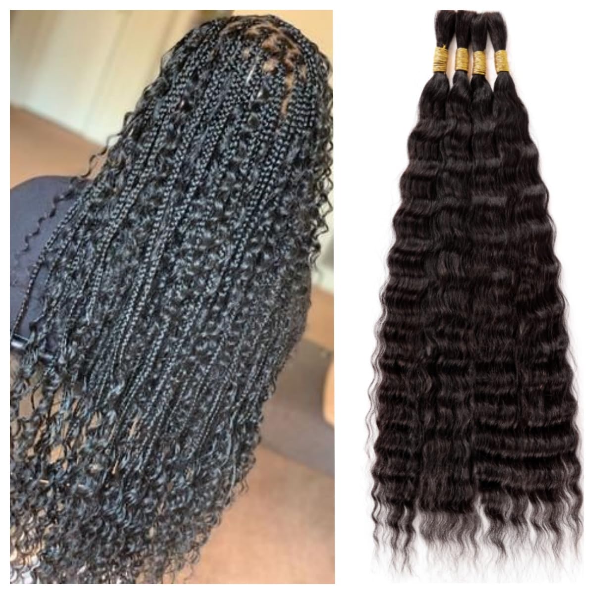Wet and Wavy Human Braiding Hair for Stunning Boho Styles