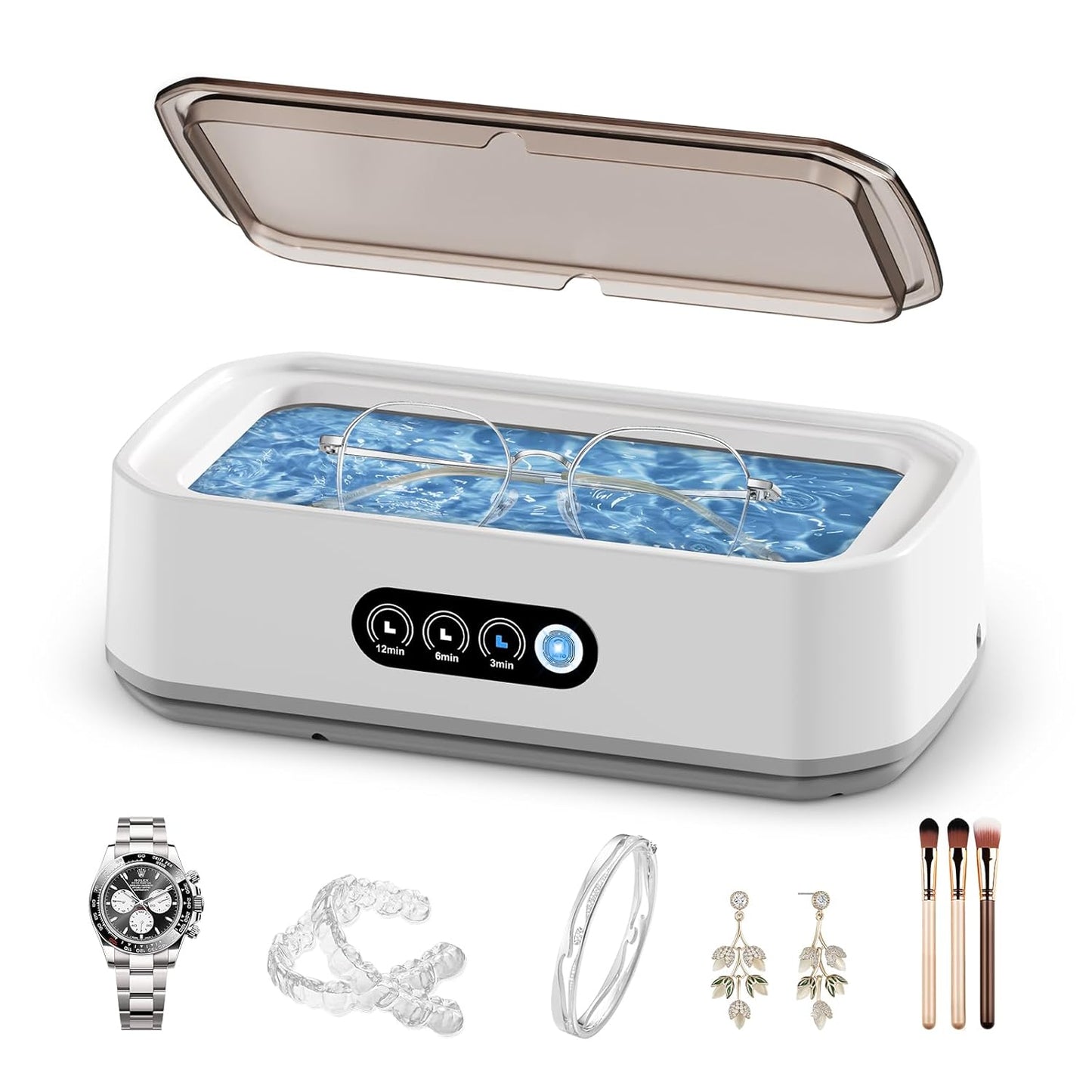 Ultrasonic Jewelry Cleaner with 3 Modes and 22oz Capacity