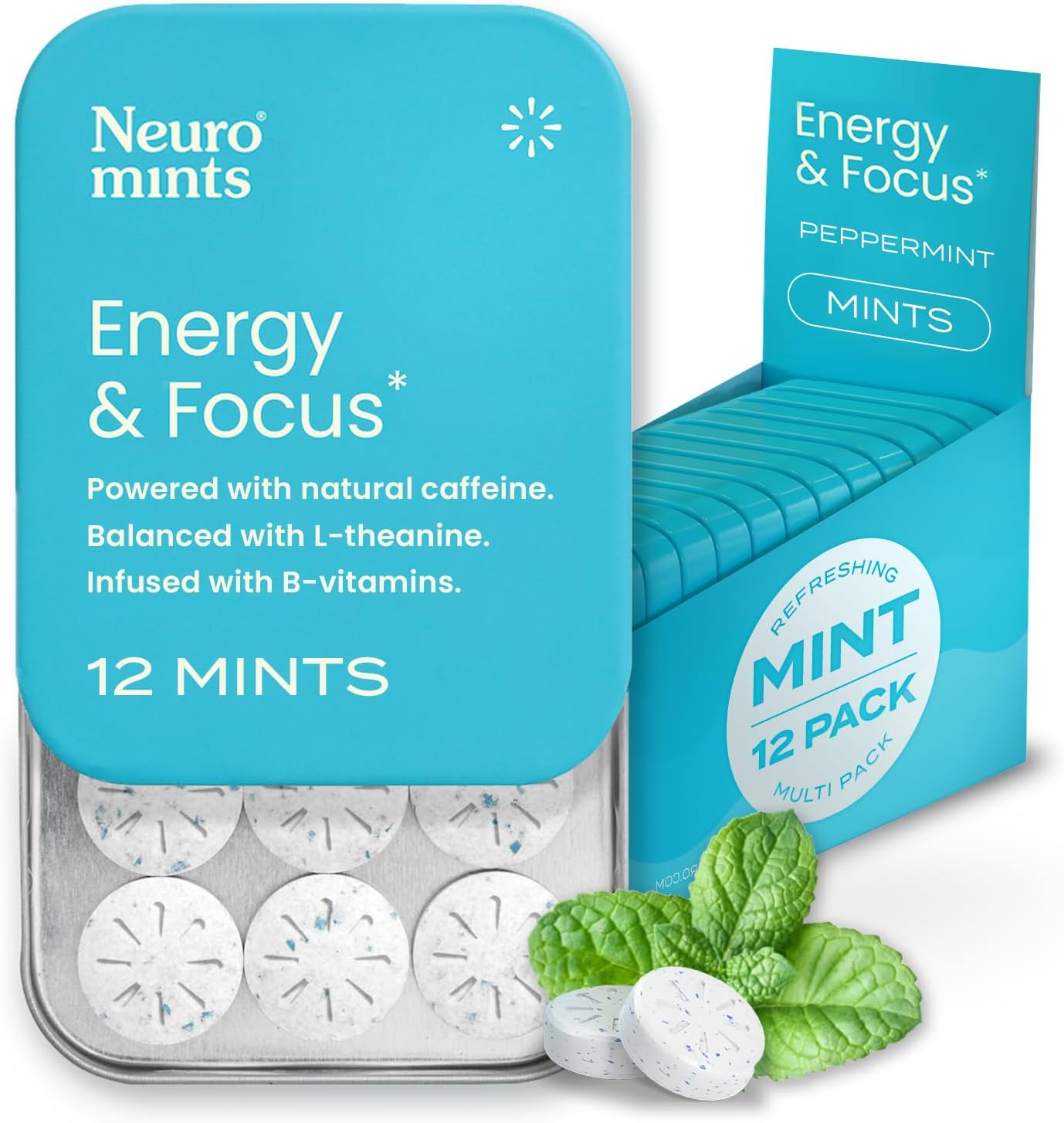 NeuroGum Energy Caffeine Mints for Focus and Clarity Boost