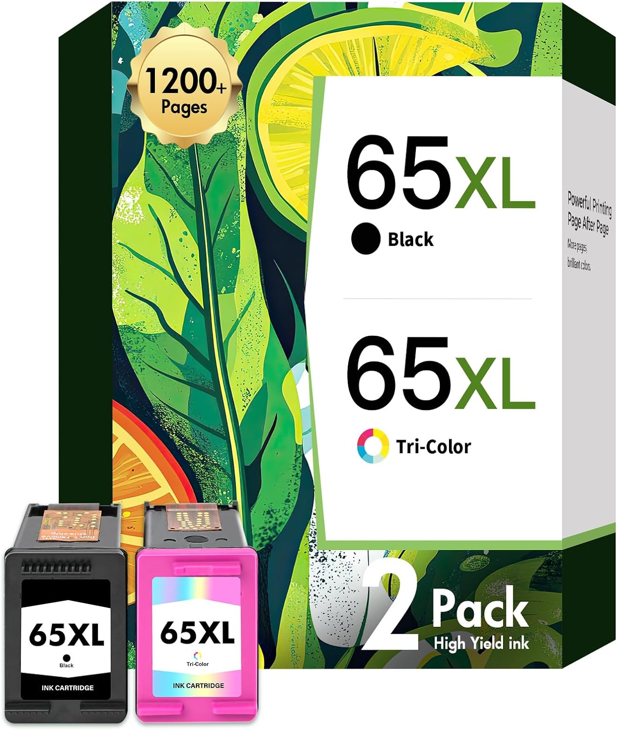 65XL 65 Ink Cartridges Black/Color Combo Pack for HP Printers