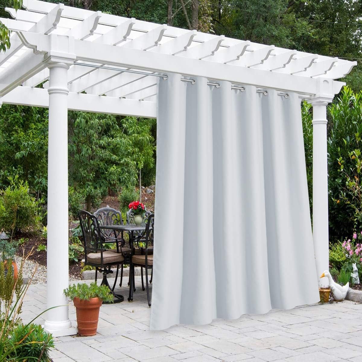 NICETOWN Outdoor Curtain for Patio Waterproof 84 inch Long