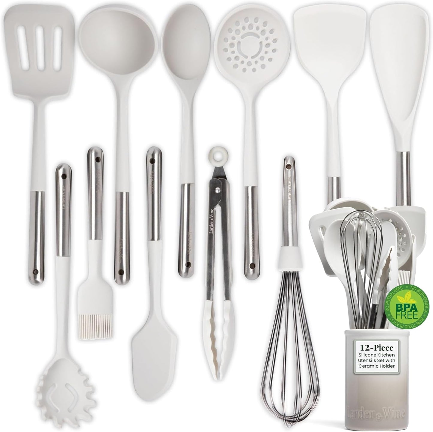12-Piece Silicone Kitchen Utensils Set for Every Cooking Need