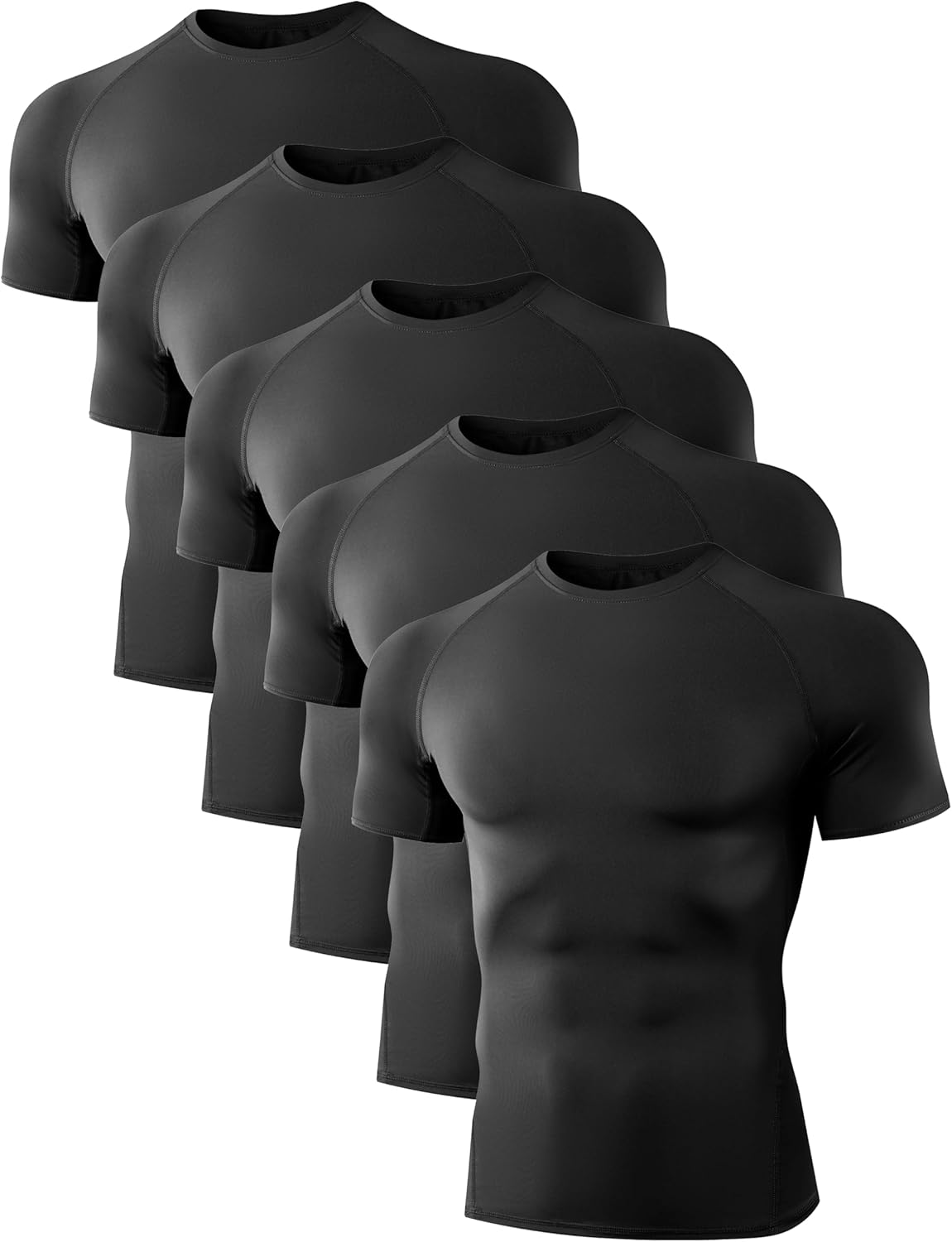 5-Pack Men's Cool Dry Compression Shirts by Dalavch