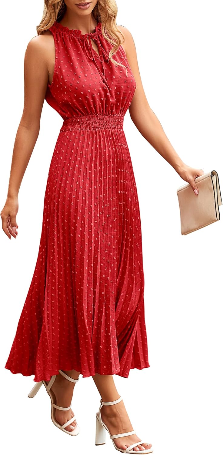 Stylish Midi Summer Dresses for Women - Casual V Neck Design