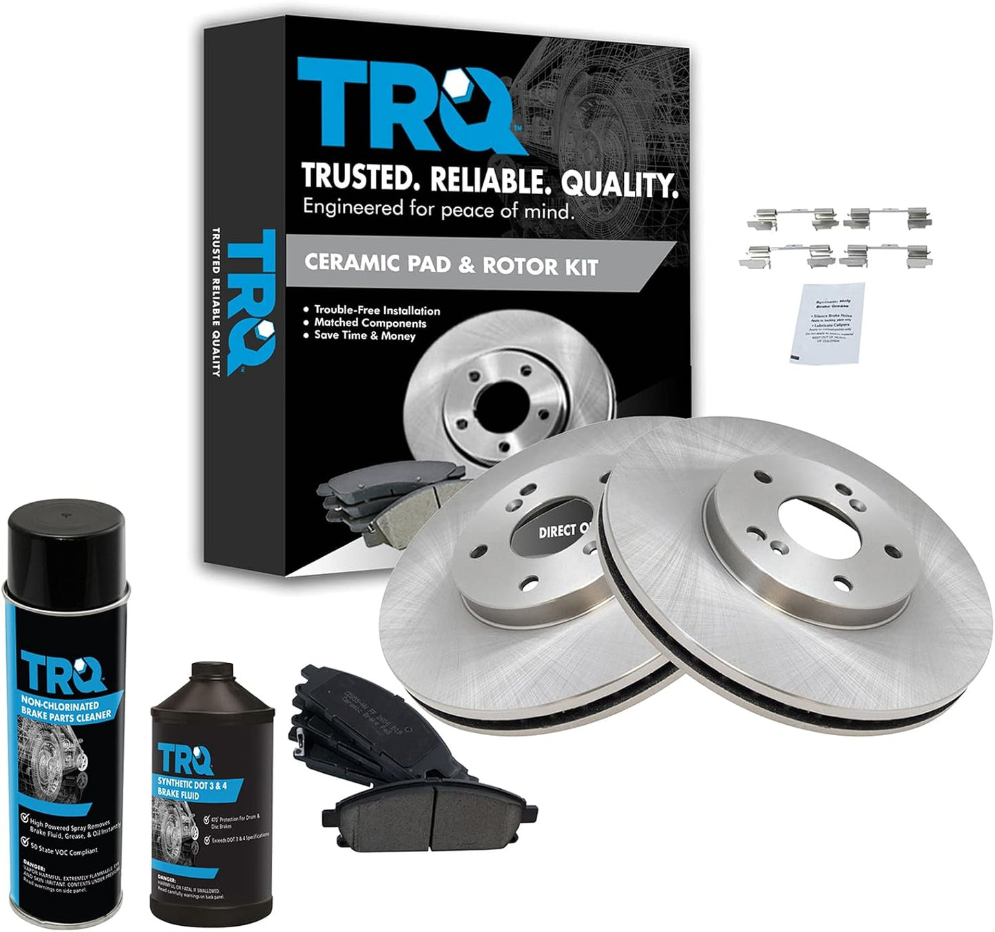 TRQ Front Brake Pad & Rotor Kit for 2003-2006 Acura MDX