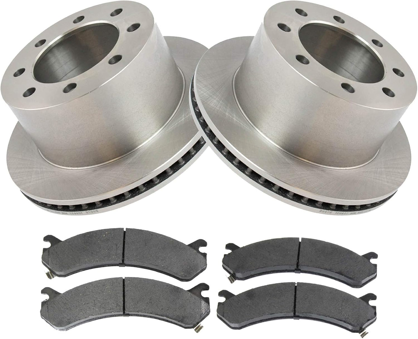 TRQ Dually Rear Brake Rotor & Ceramic Pad Set for Express Van
