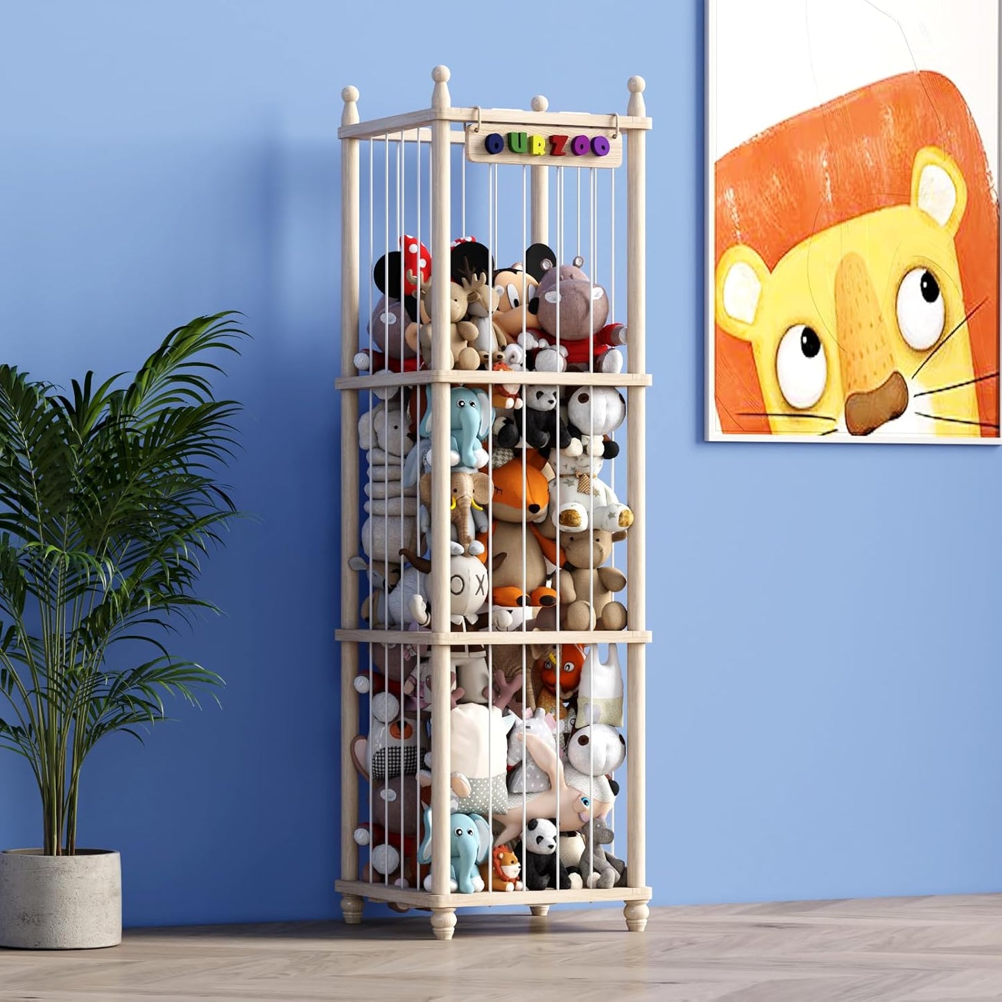 Stuffed Animal Storage Organizer for Kids - XL Toy Chest