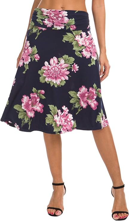 Urban CoCo Women's Ruched Waist Stretchy Flared Yoga Skirt Review