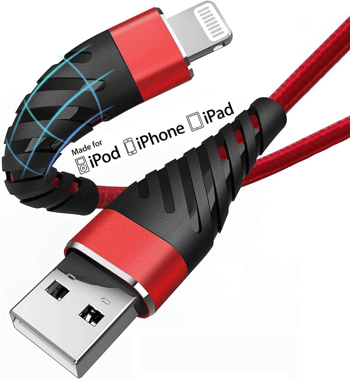 Fast Charge 10ft Lightning Cable for iPhone - 2 Pack