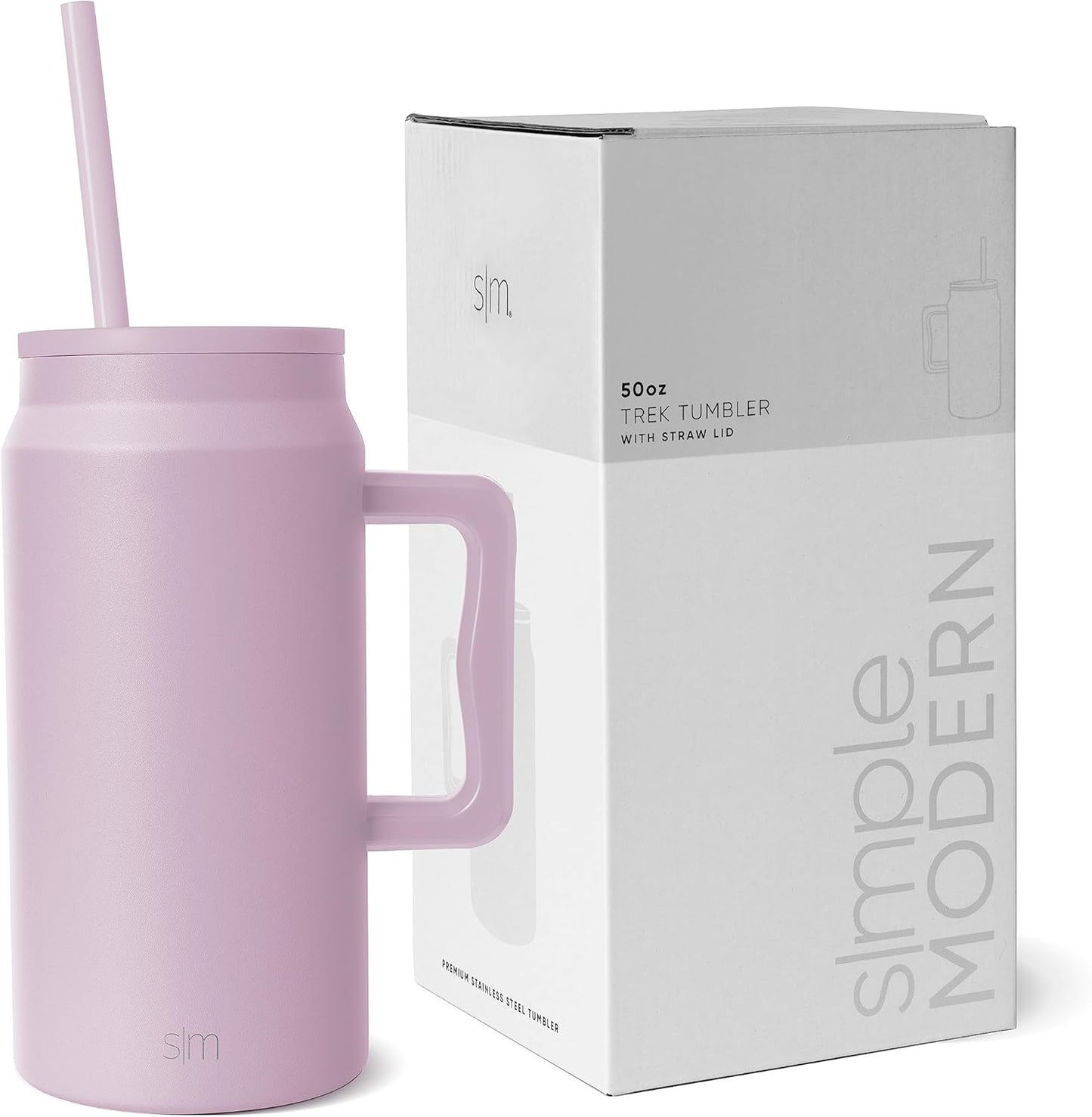 50oz Simple Modern Tumbler with Handle and Straw Lid for Hydration