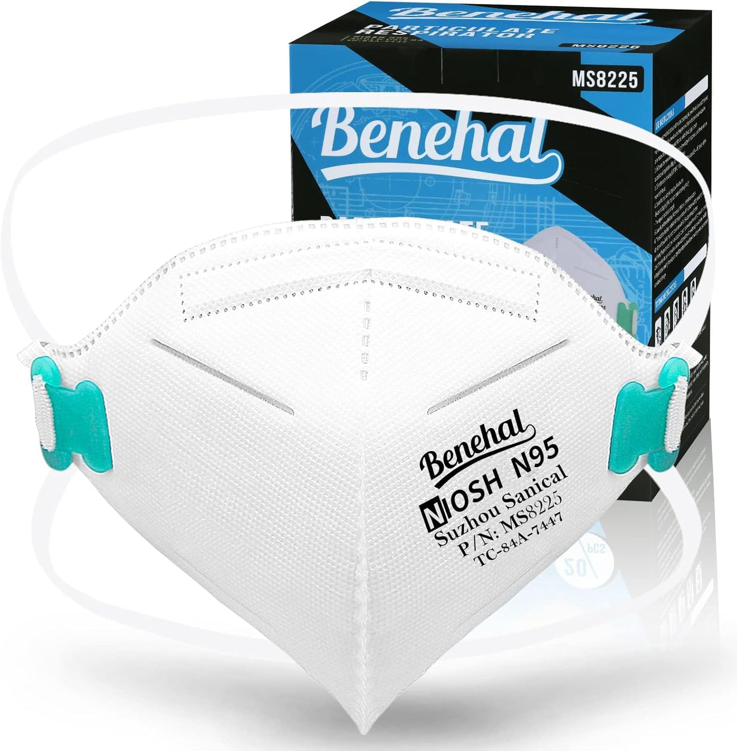 NIOSH Approved N95 Mask Particulate Respirators, Pack of 60