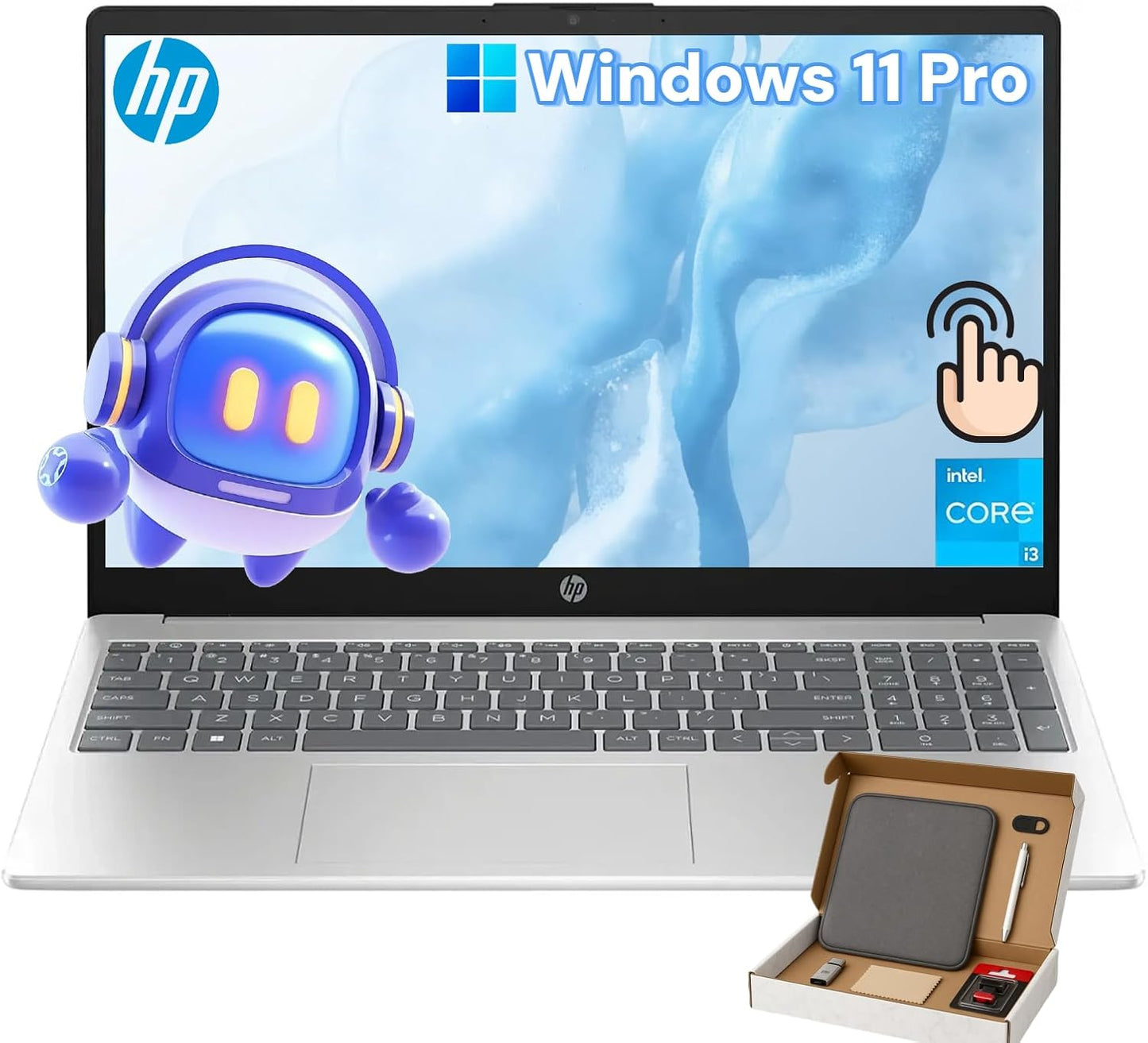 HP Touchscreen Laptop for Business & Students with 16GB RAM