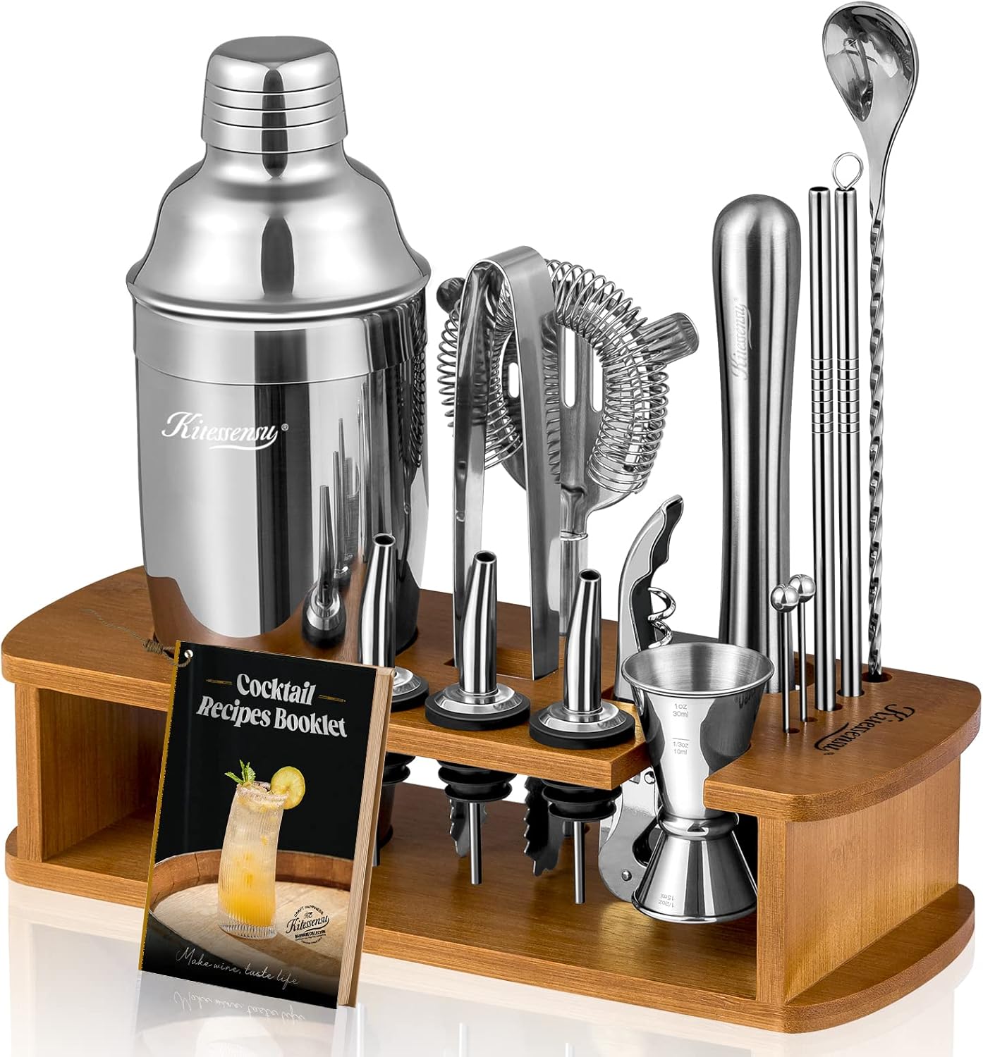 Ultimate Bartender Kit with Stand by KITESSENSU