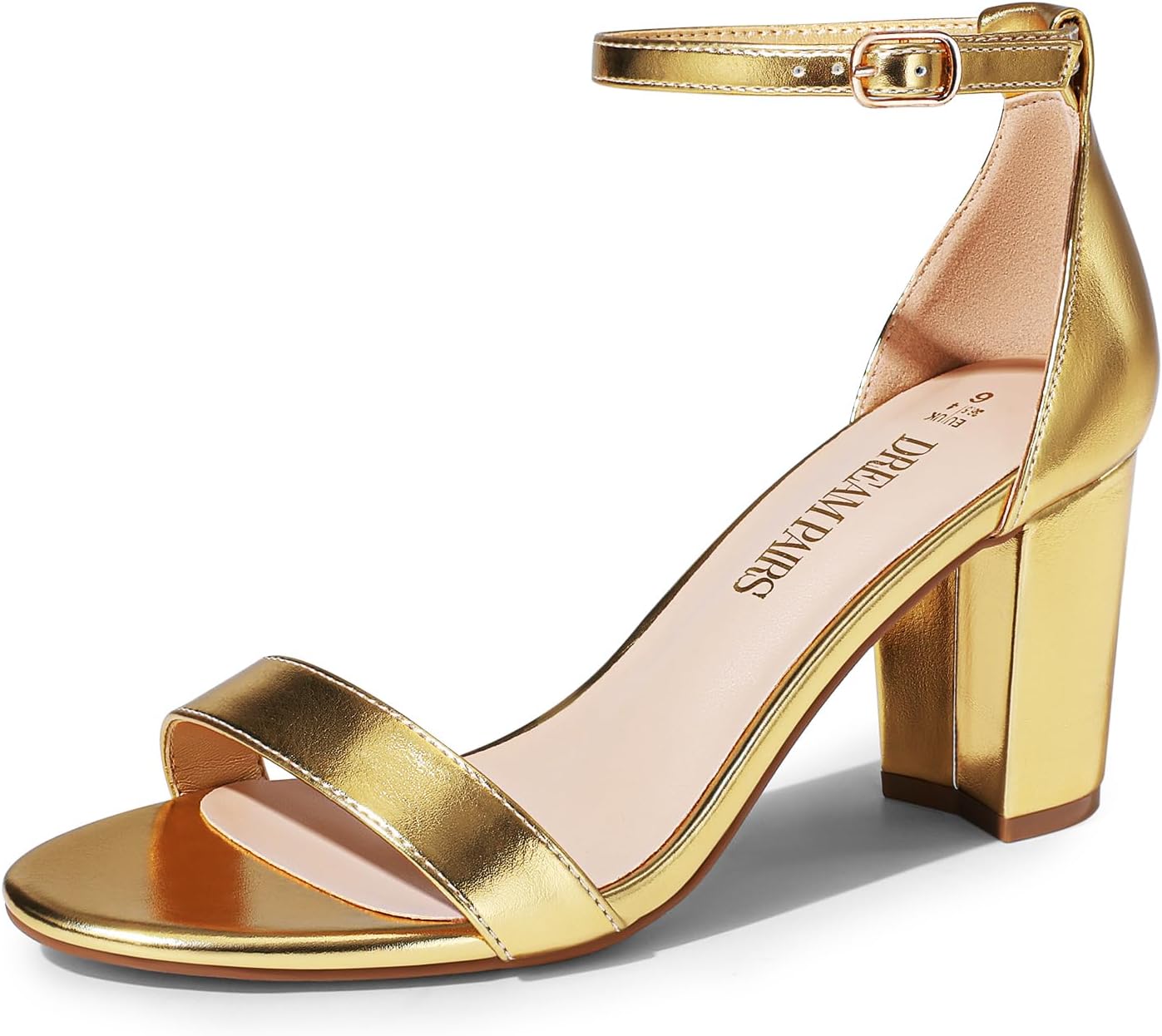 DREAM PAIRS Women's Chunk Low Heel Pump Sandals for Style