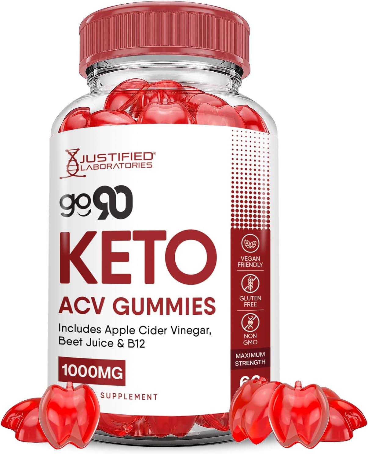 Keto ACV Gummies 1000MG Pomegranate Juice B12