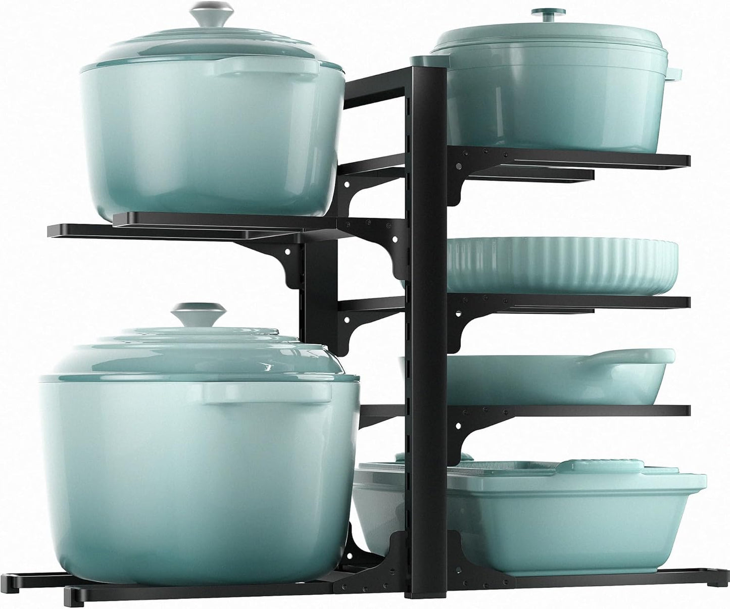 ORDORA 6-Tier Pots and Pans Organizer for Kitchen Cabinets