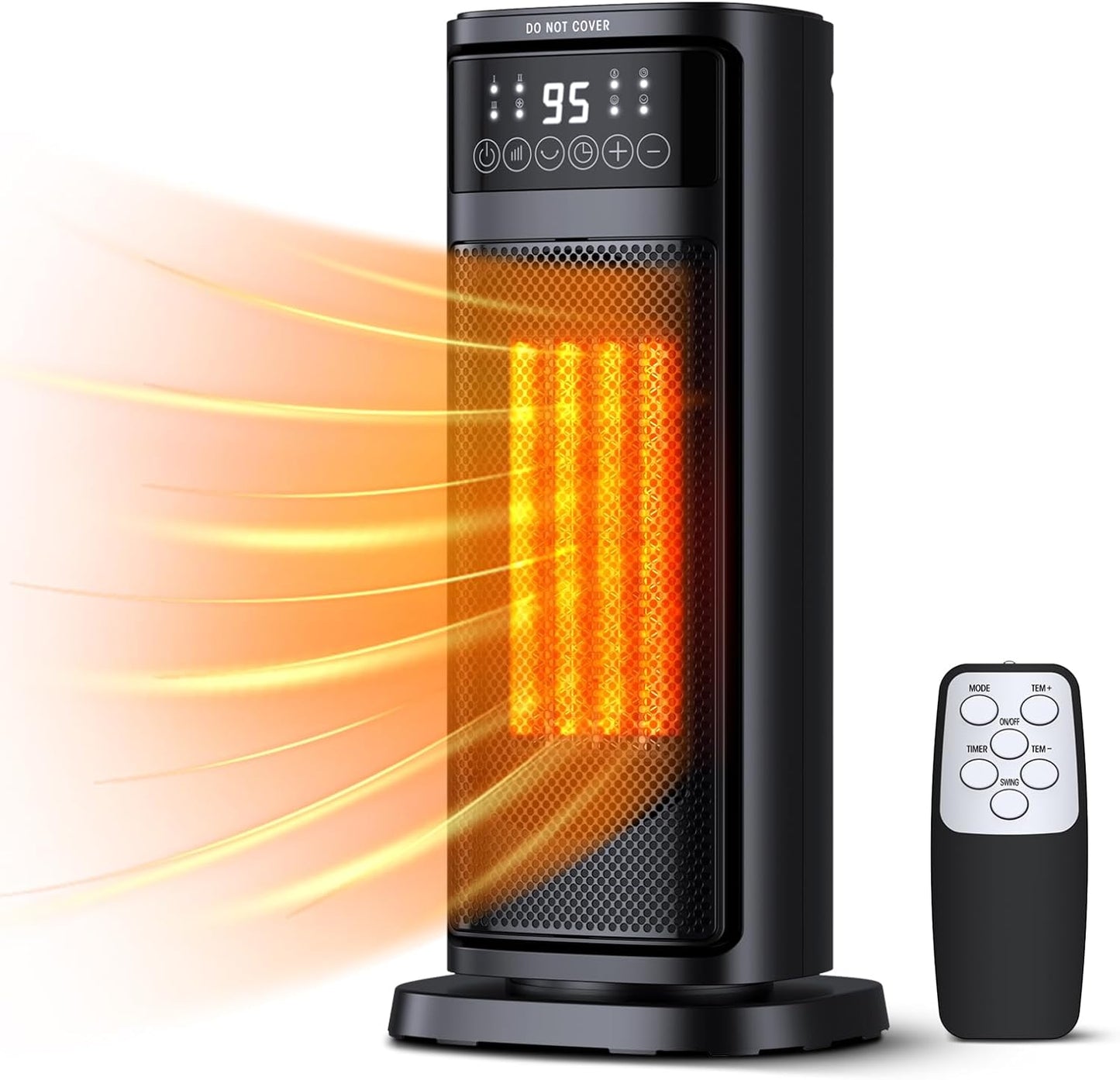 1500W PTC Ceramic Heater | Timer, Digital Display | 70 Oscillation