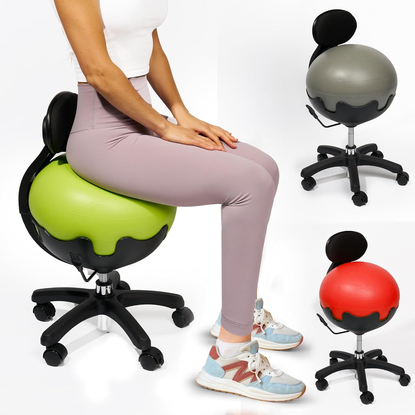 Height-Adjustable Ergonomic Yoga Ball Chair by Aeromat