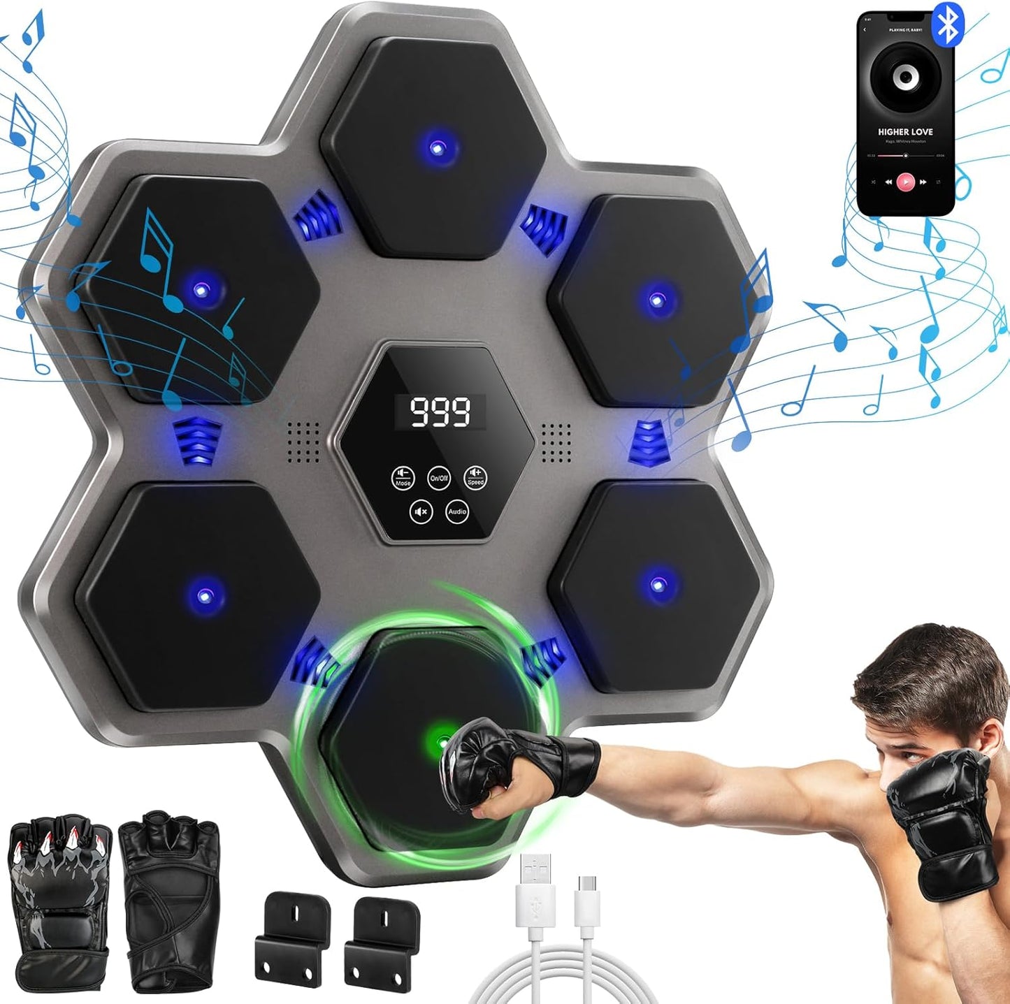 Bluetooth Music Boxing Machine: wall-mounted fun!