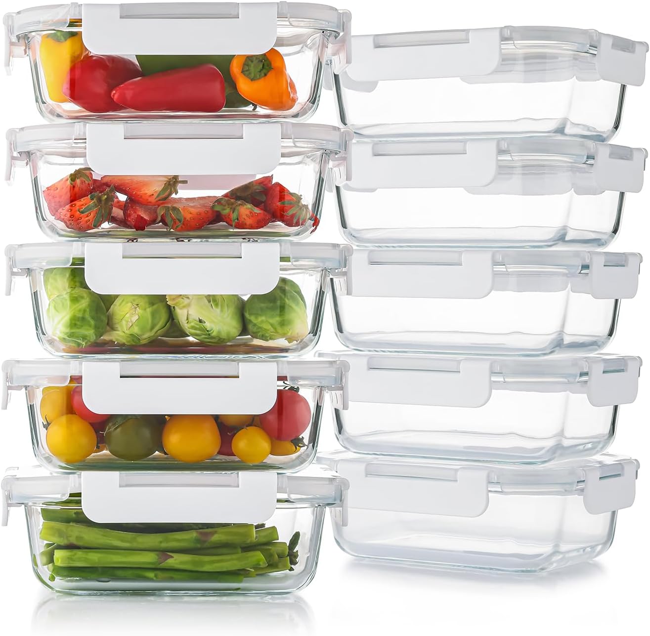 22 Oz Glass Meal Prep Containers for Effortless Food Storage