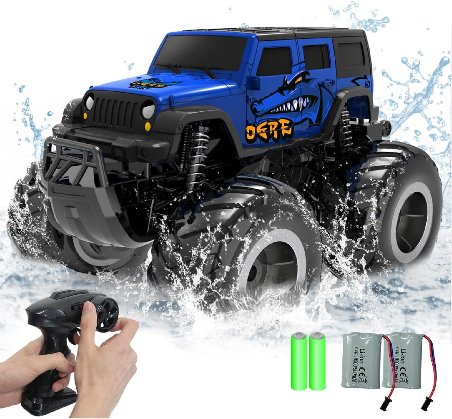 Amphibious RC Monster Truck: Off-Road Fun for Kids!