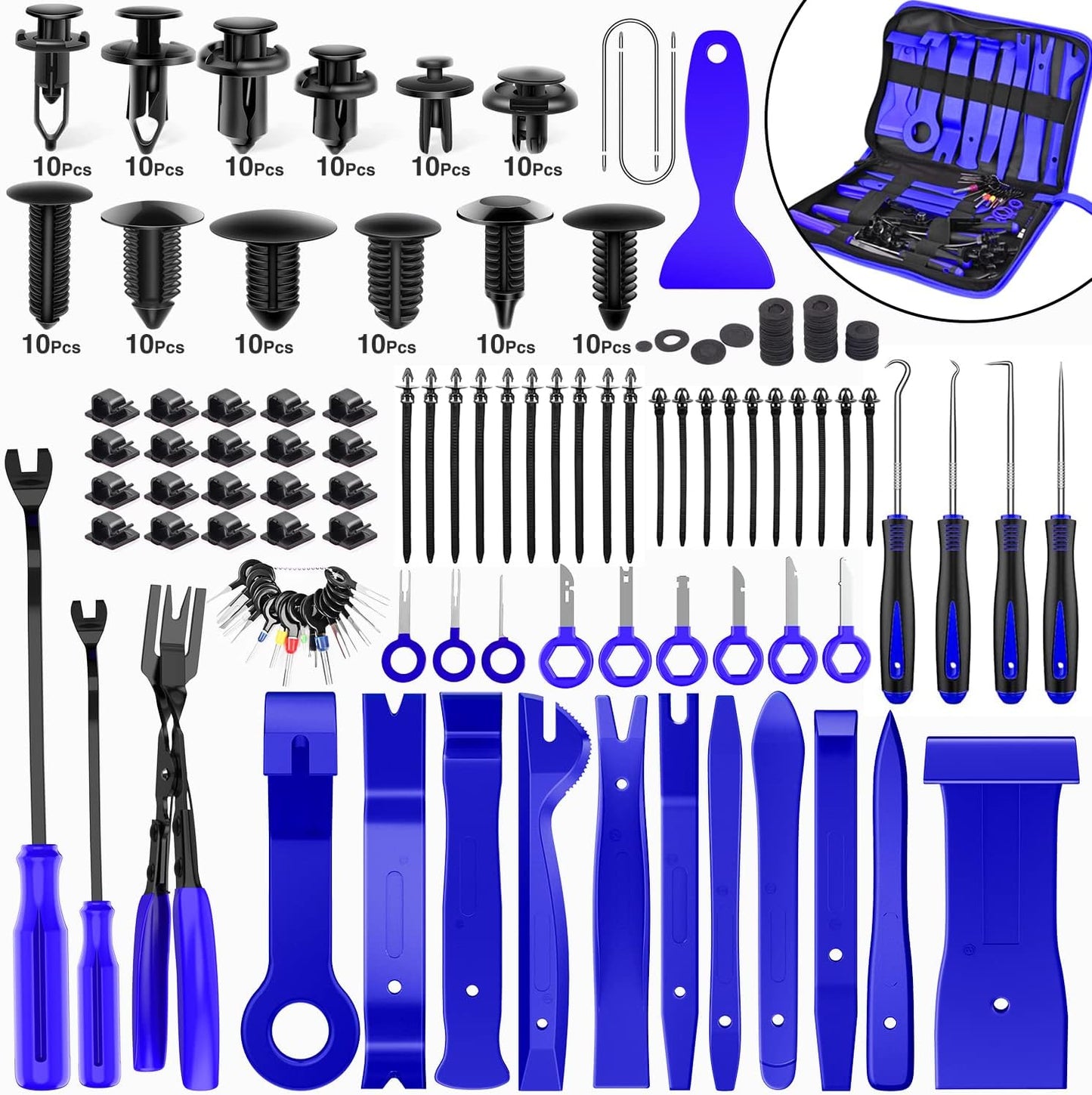 Nilight 238Pcs Trim Removal Tool Set for Car Panel Repair