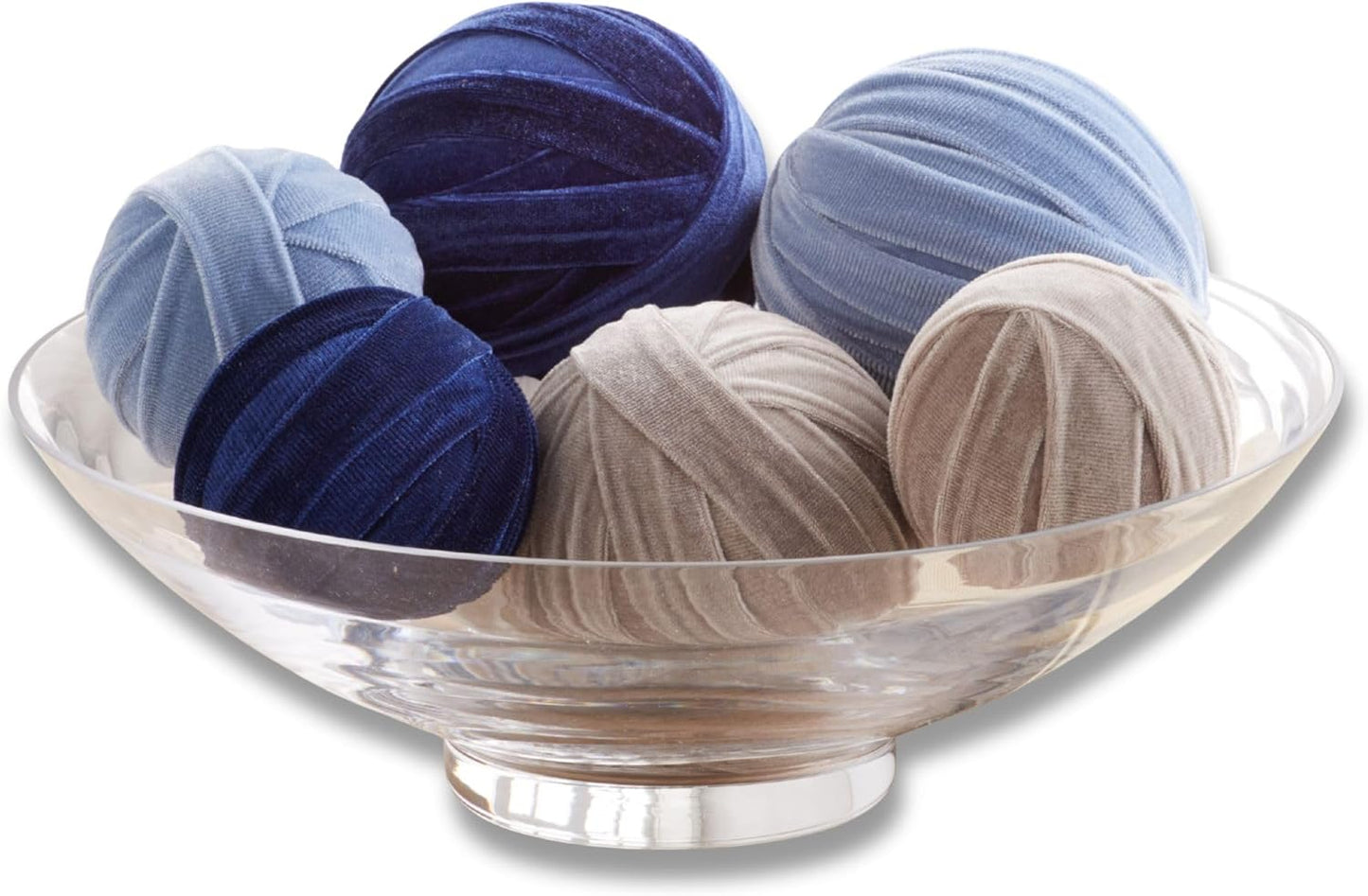 Velvet Spheres Set of 6 for Coastal Decor and Nursery Gifts